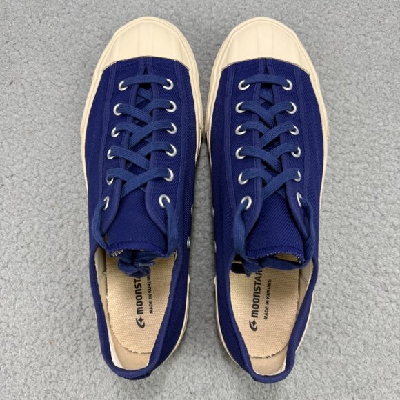 Moonstar Gym Classic Mens 7 Shoes Dark Blue White Fine Vulcanized Japan Sneakers - Picture 6 of 9